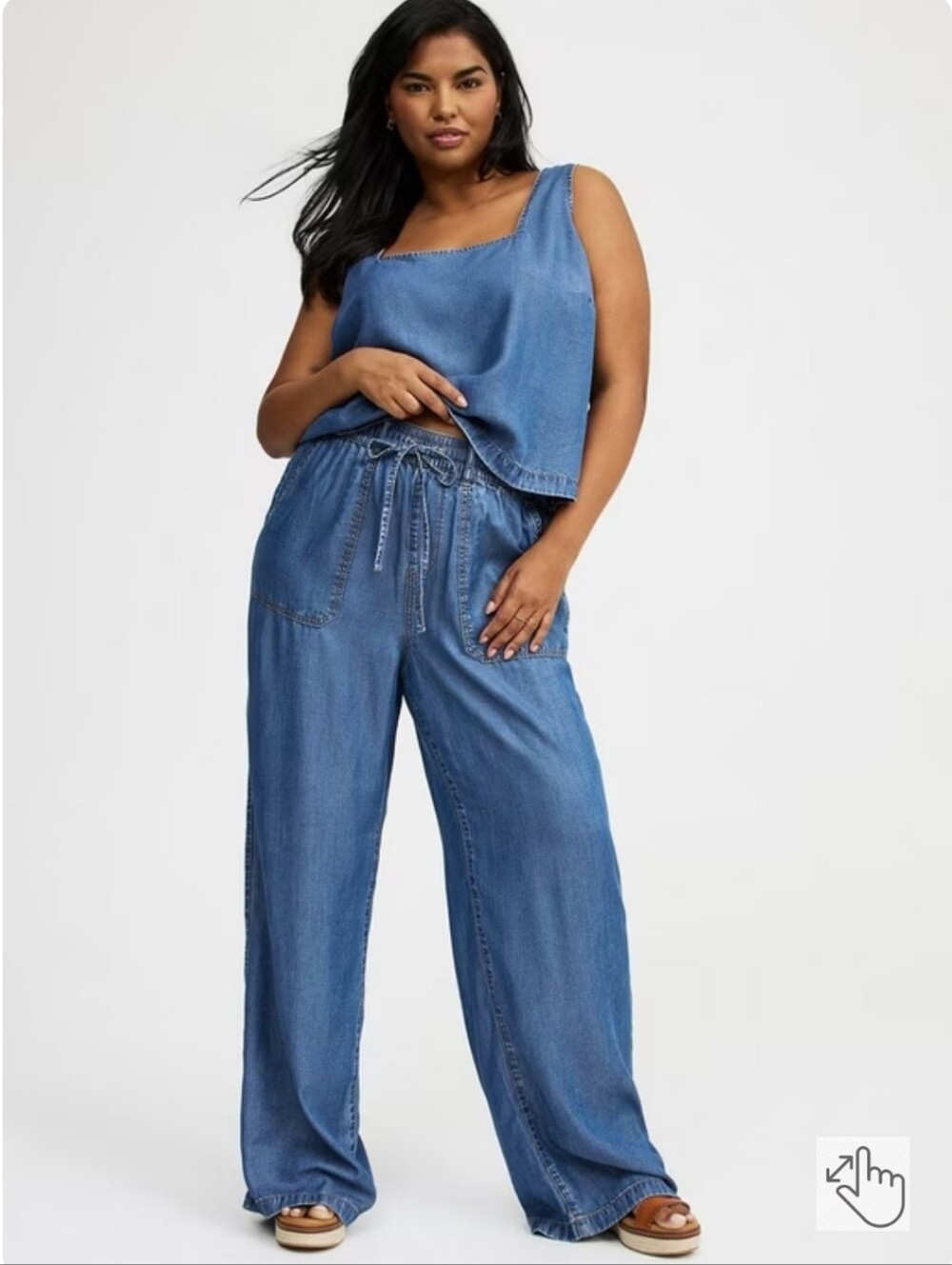 Torrid Pull On Lightweight Denim Jeans Size 3R High Rise Chambray Plus Size 3X